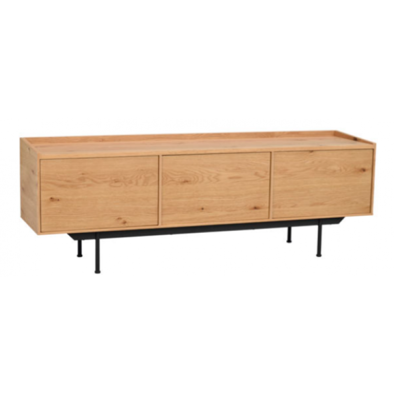 RO BREWERTON TV UNIT OAK/BLACK